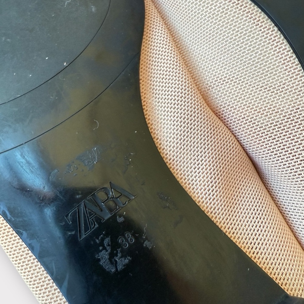 ZARA Capped Toe Mesh Ballet Flats - Picture 10 of 10